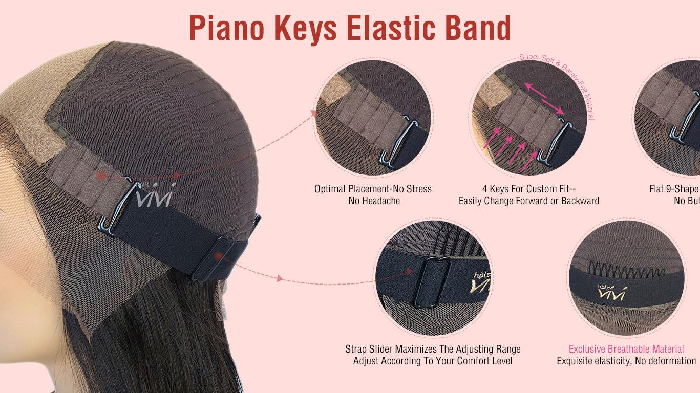 Hairvivi piano keys elastic band