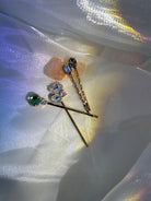 Crystal hair pins