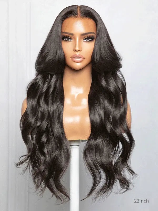 Long wavy hair wig with pre-styled romantic texture