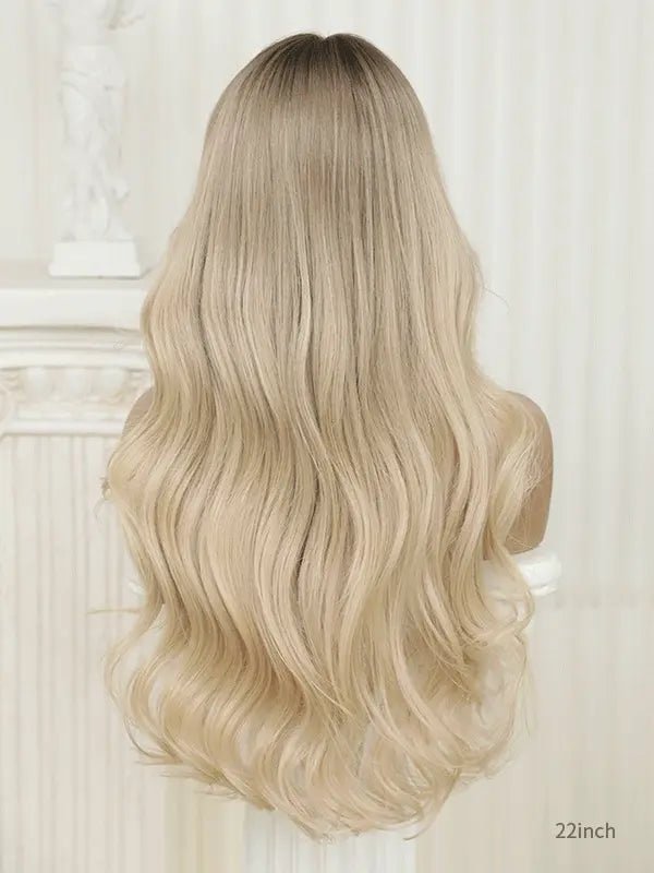 blonde hair wigs with bangs