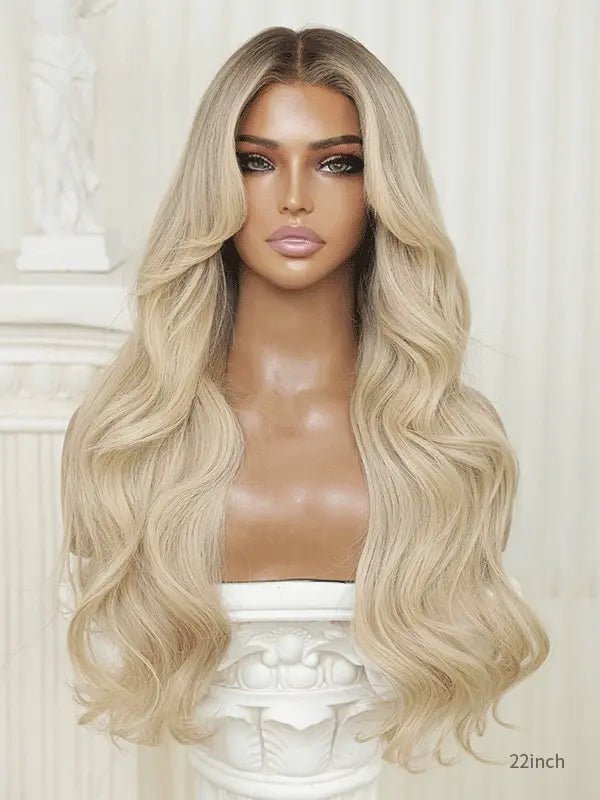 blonde hair wigs with bangs