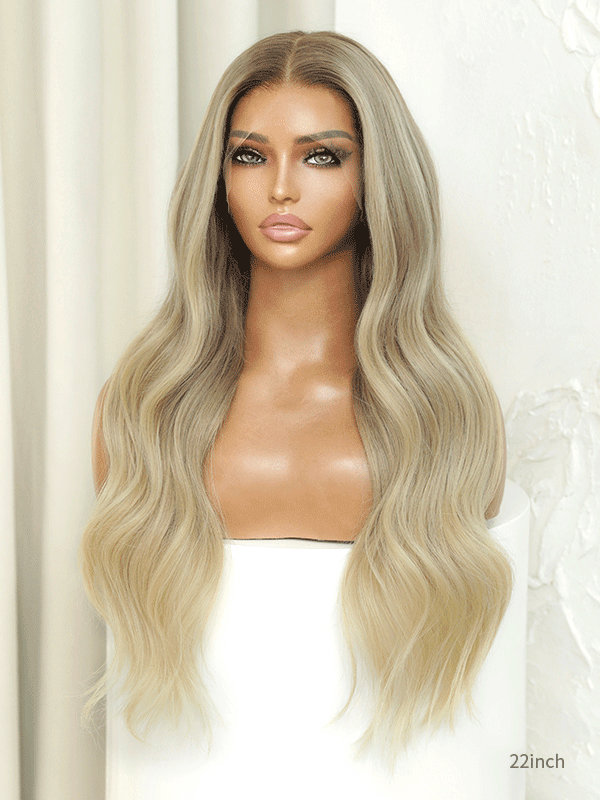 613 human hair wig in beige blonde shade