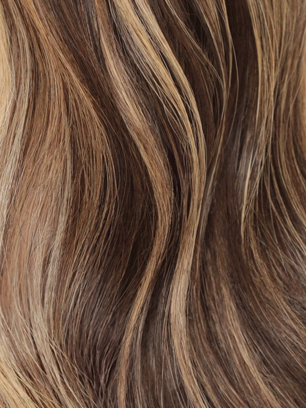 long brown hair with highlights