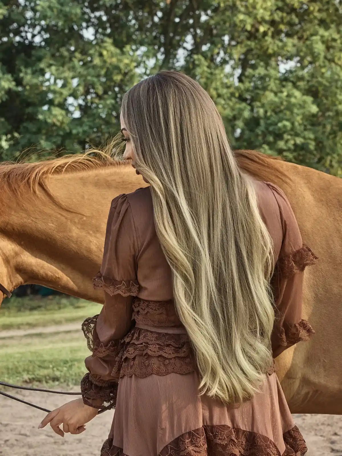 brown and blonde wig