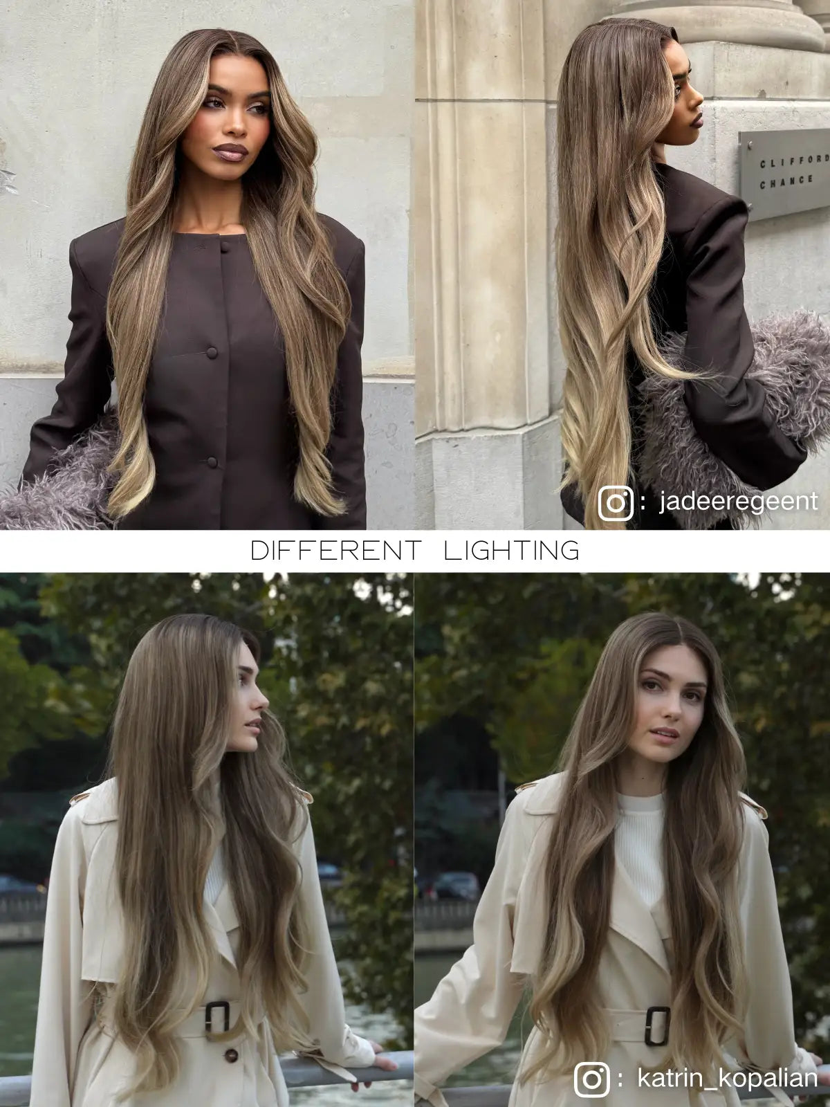 brown and blonde wig