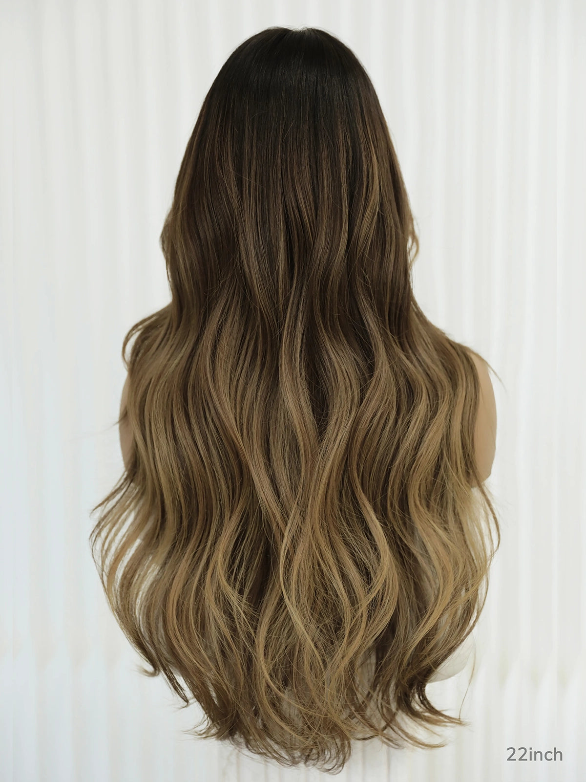 brown hair bangs wig natural waves human hair