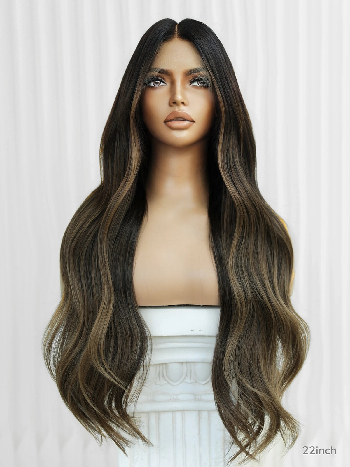 Chocolate brown wig with natural depth and shine