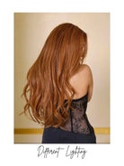 Luxury long copper wig for everyday or special occasions