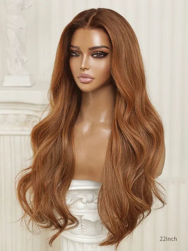 Stylish copper brown wig inspired by celebrities
