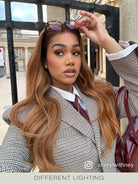 Stylish copper brown wig inspired by celebrities