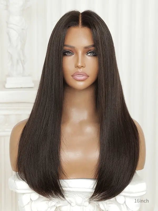 Brunette wig in rich warm brown with natural undertones