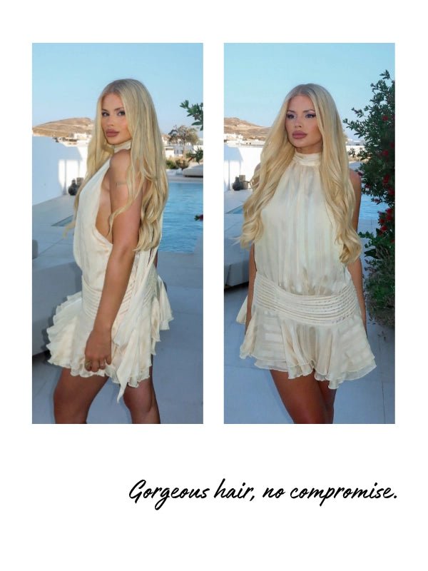 613 blonde glueless wig with natural darker roots