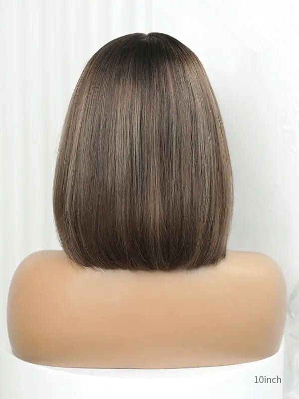 Blunt cut bob wig made with 100% human hair