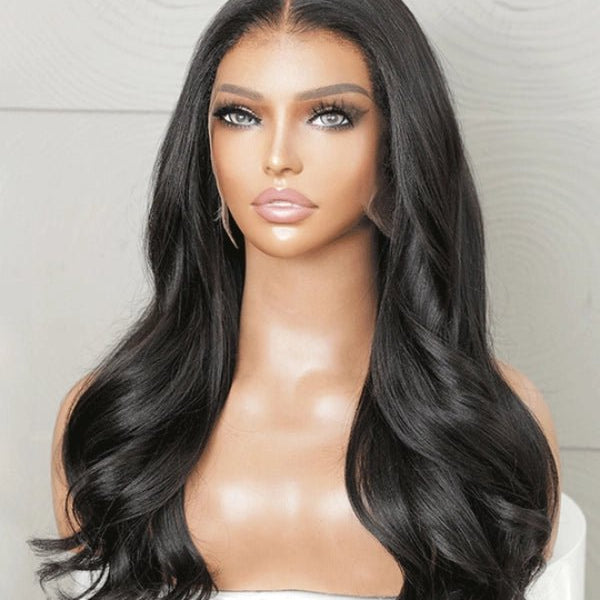 Light yaki human hair wig for black women, glueless design