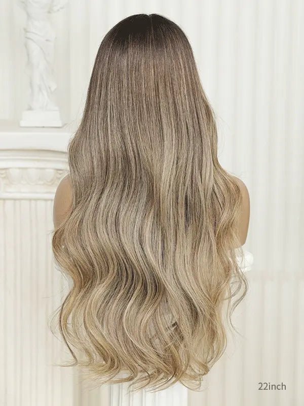 Dark blonde lace front wig with realistic hairline