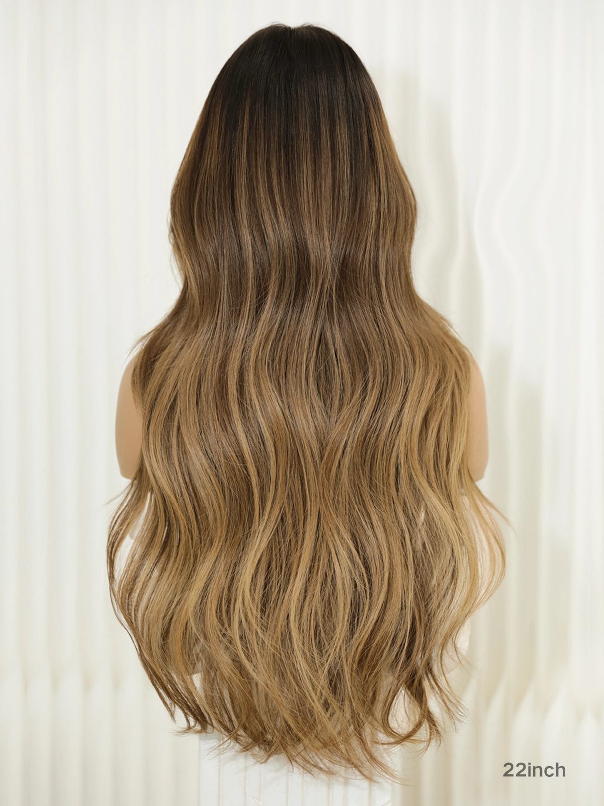 Catherine brown balayage ombre wig with bangs