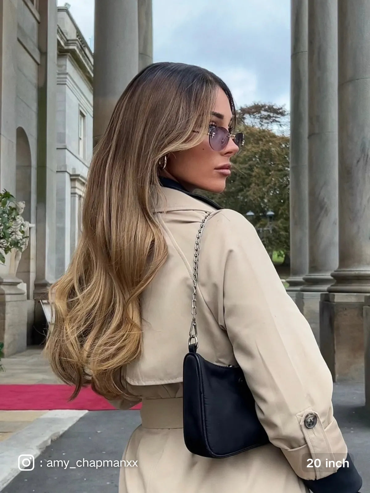 Catherine brown balayage ombre wig with bangs