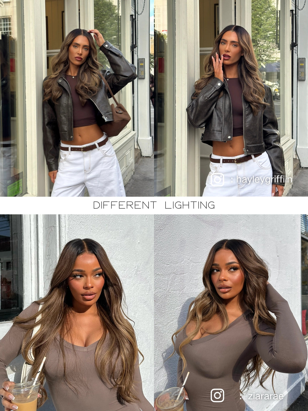 Brown wig with bangs and soft beach waves