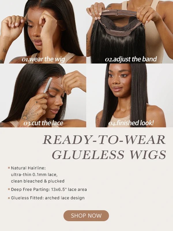 ready to wear glueless wig