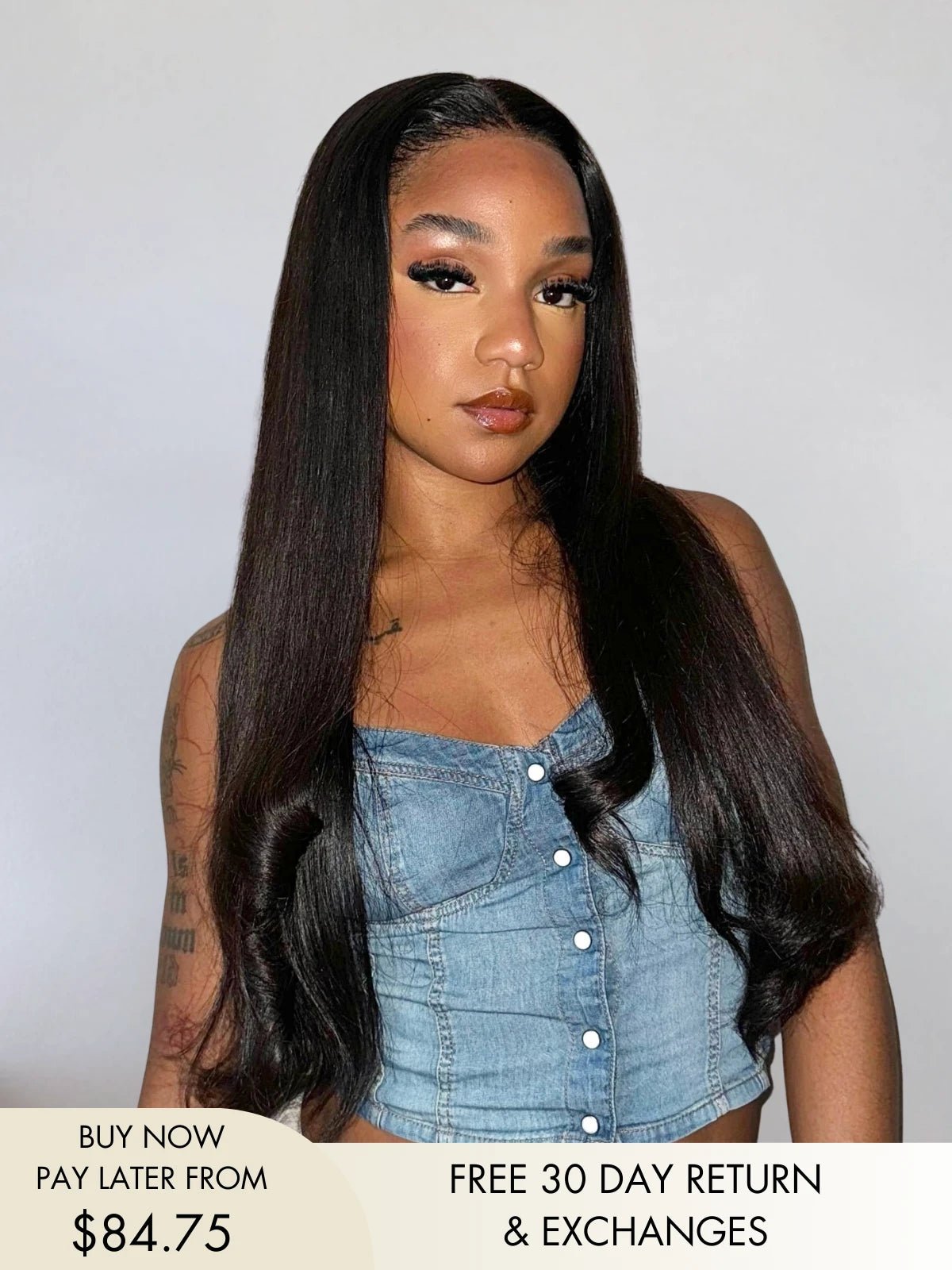 Mia-Thick long black hair wig with waves, it's natural black wig with 180% density for volume