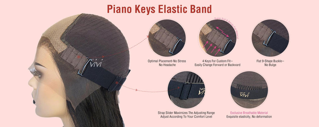 Hairvivi piano keys elastic band
