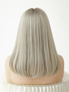 Wig blonde hair in champagne and beige tones with natural texture