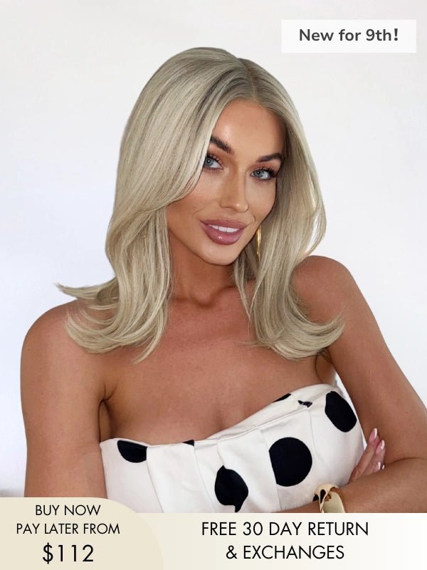 Rochelle 613 wig in cool blonde with textured bob style