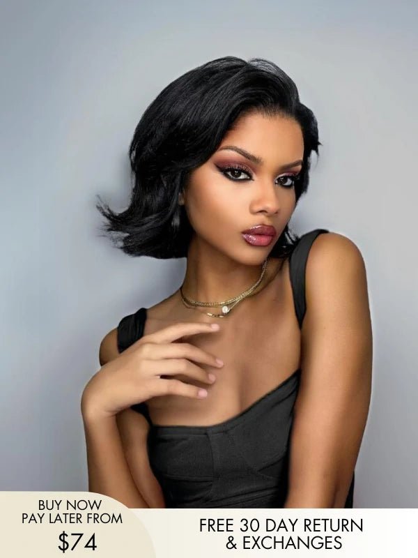 Erin 8-inch Bob Human Hair Fake Scalp Wig