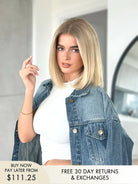 Ashley Blonde Human Hair Glueless Bob Wig  – 3 Styles