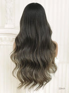 Brown wavy wig with natural layered texture