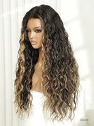 Glueless wigs human hair with blonde highlights