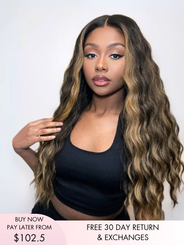 blonde curly wig
