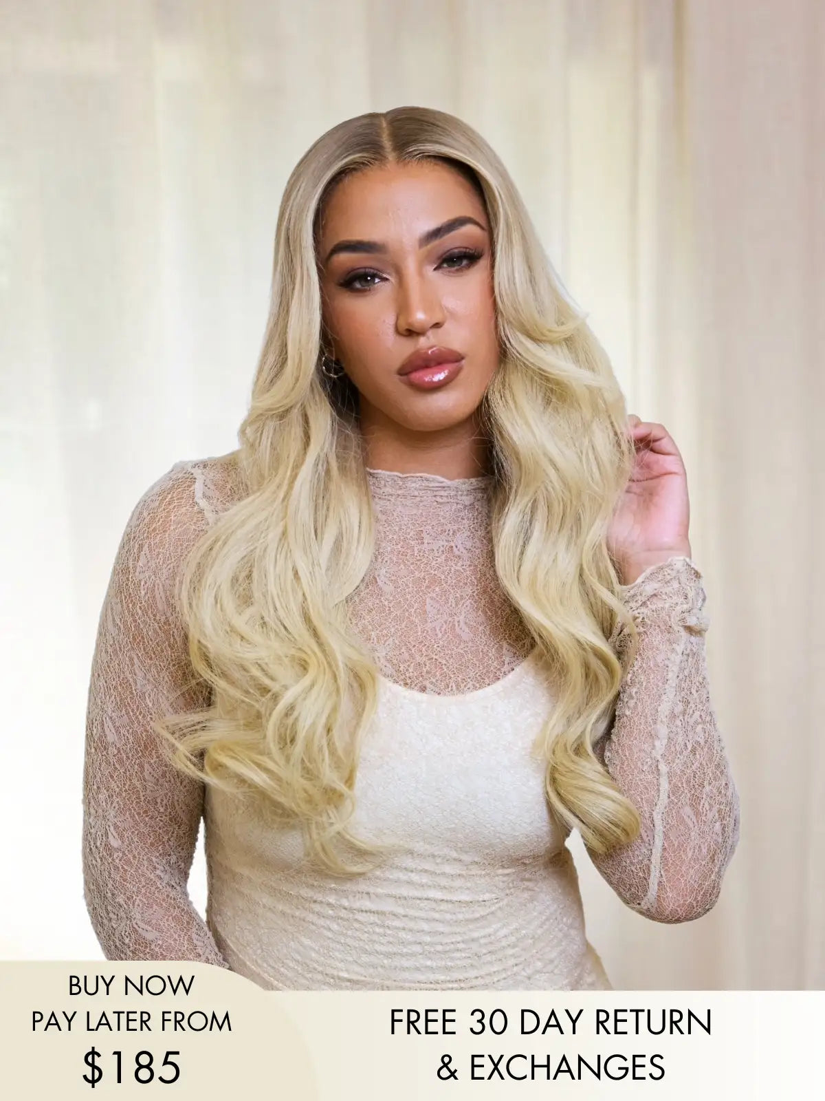 blonde hair wigs with bangs