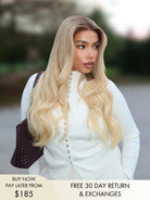 blonde hair wigs with bangs