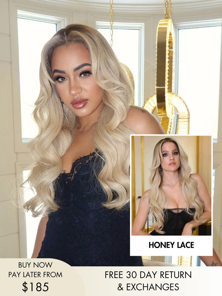 blonde hair wigs with bangs