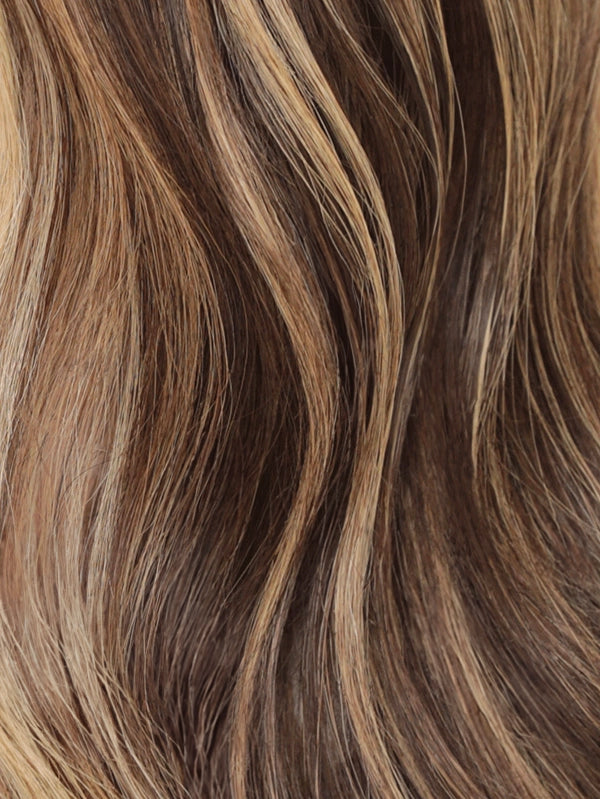 long brown hair with highlights