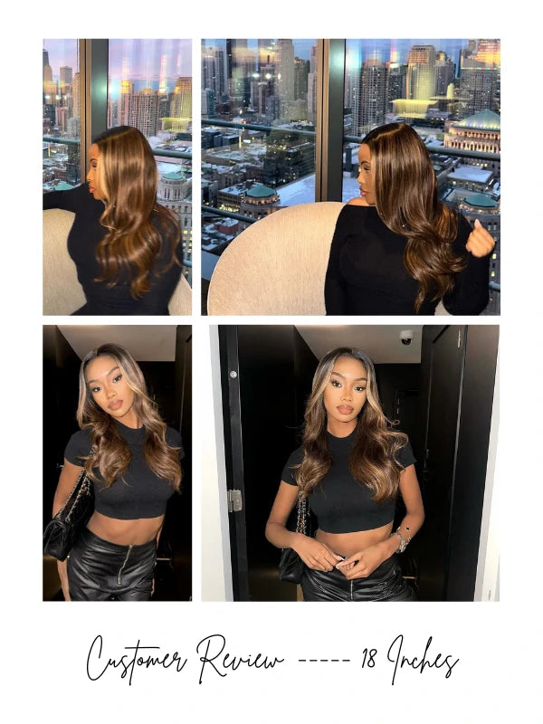 Elegant chestnut long brown wig with natural glow