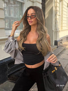 Crystiana blonde wig with dark roots and natural dimension