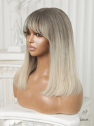 Blonde bob fringe wig with wispy face-framing bangs