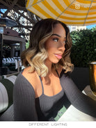 Devine bob lace wig with soft balayage blend