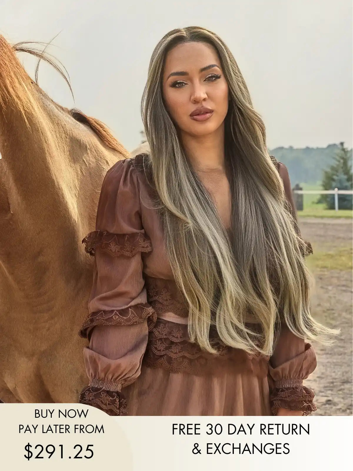 brown and blonde wig