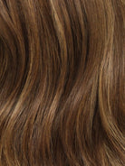 Red brown wig with warm light-catching highlights