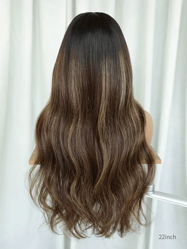 brown hair with highlights