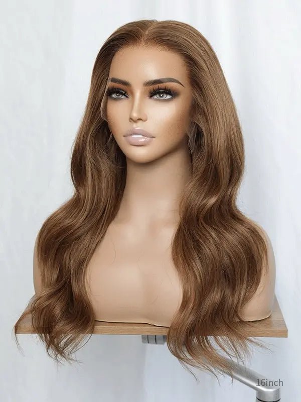 brown wig long