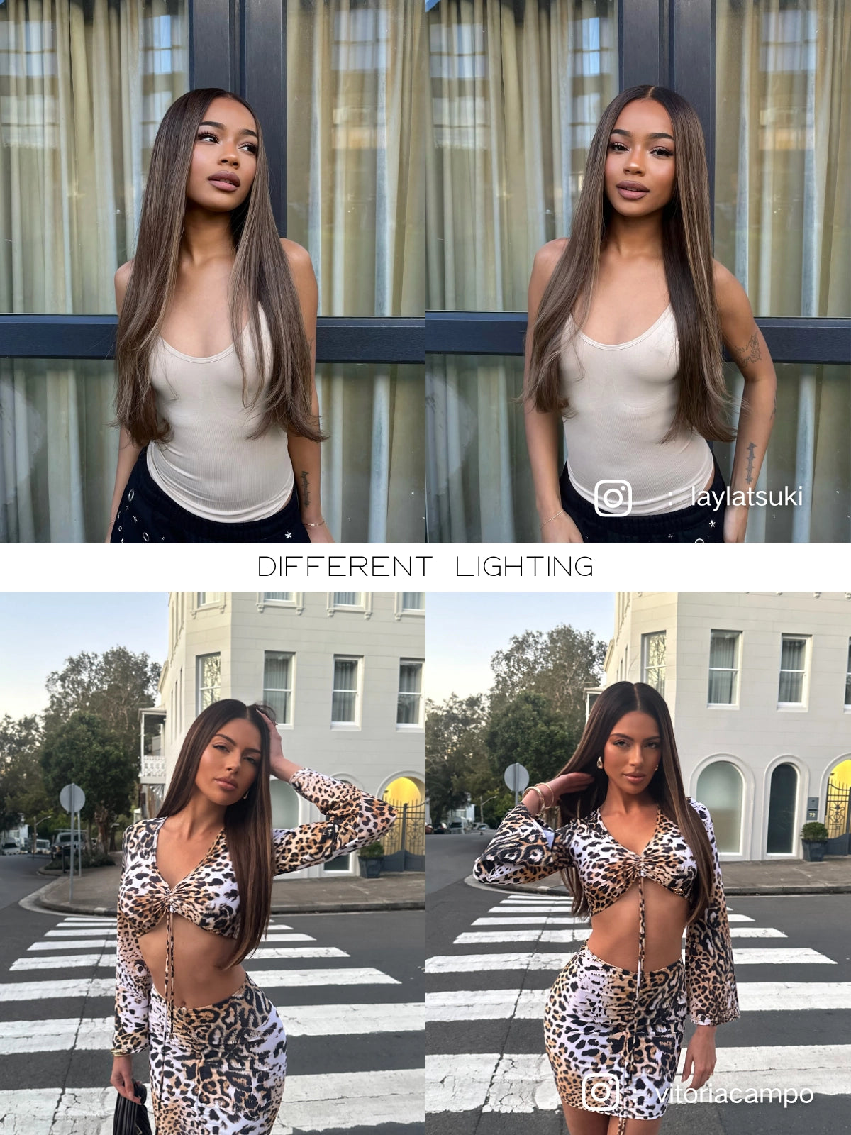 Light brown wig with subtle highlights for women