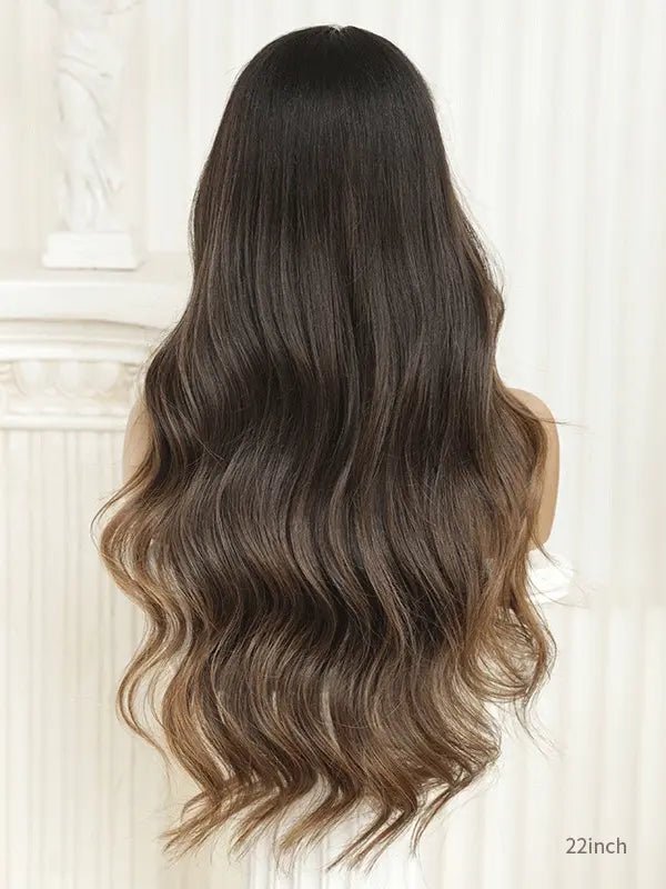 Luxury brunette wig with versatile styling options