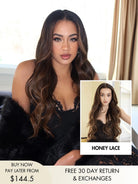 Jacinda brunette wig with multidimensional chocolate brown tones
