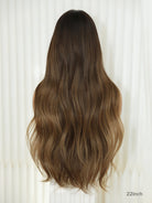 Brown wig long with soft flowing waves