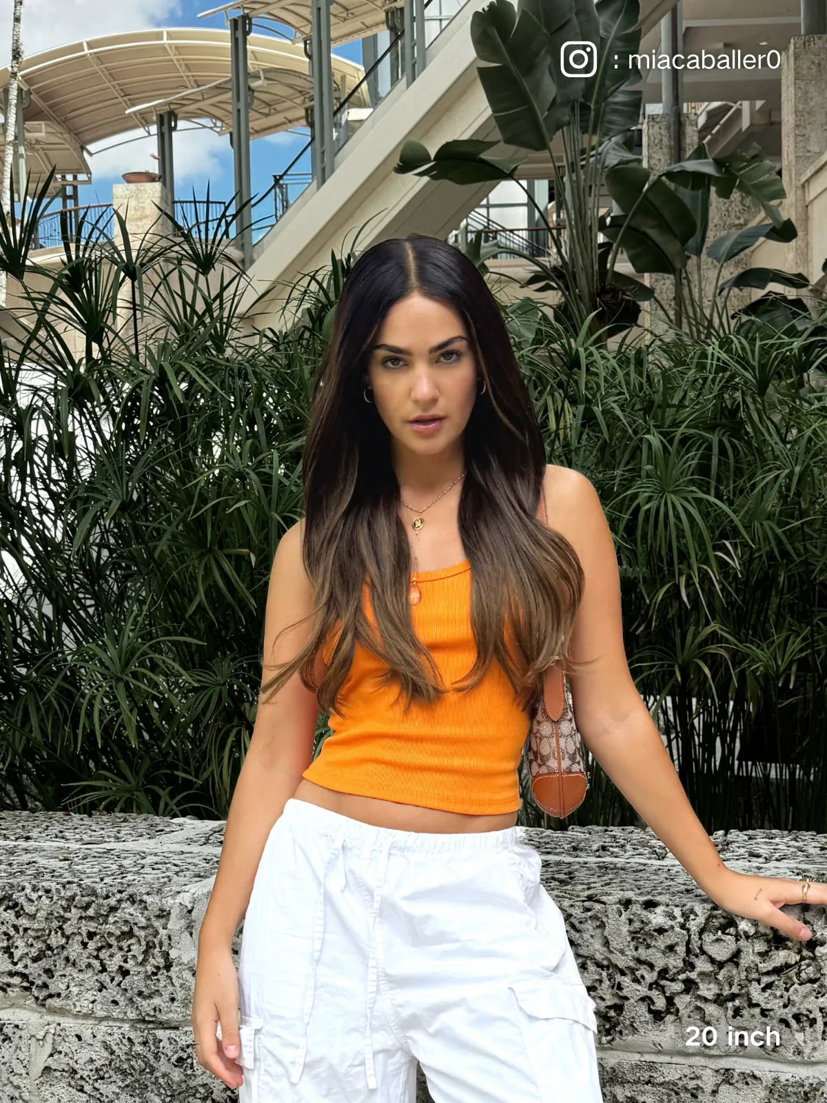 Brown wig long with soft flowing waves