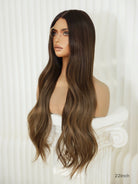 Brown wig long with soft flowing waves
